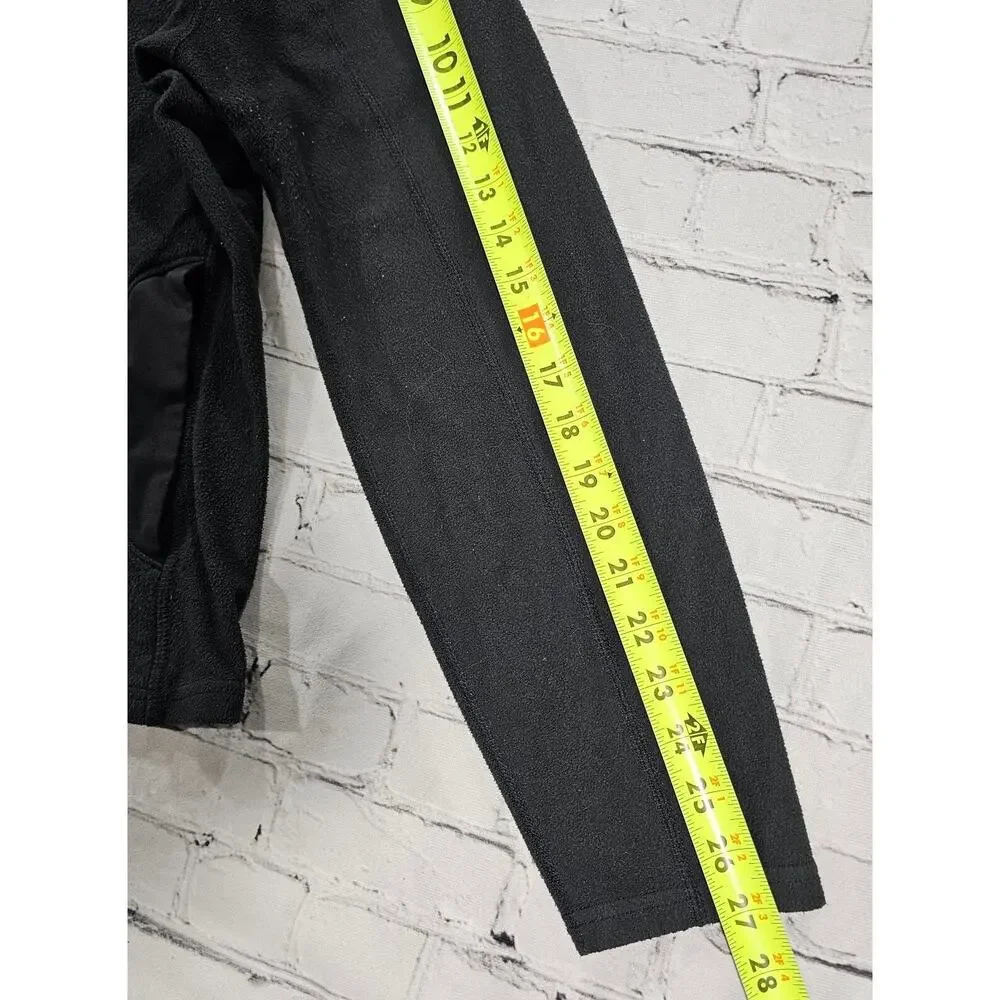 North Face Jacket Black Fleece Full Zip Up Long Sleeve Logo WOMENS SIZE M